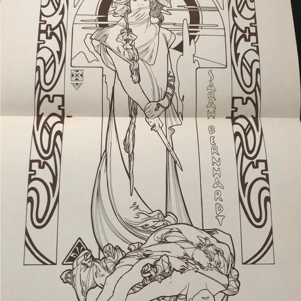 Turn Of The Century Posters Coloring Book 38 Designs Paperback Ed Sibbet Jr 1978